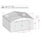 Arrow Storage Products Elite Galvalume Steel Premium Shed Storage Shed, 14 ft x 12 ft, Cool Grey EG1412BG - alternate 3